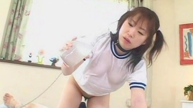 Sweet Asian teen's ass gets fingered while fucking