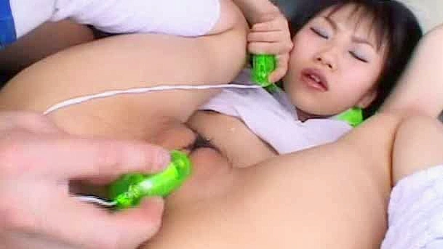 Riho Matsuoka enjoys vibrators and a hard cock