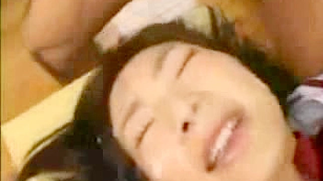 ty chick ends up on the floor with a sticky Asian facial