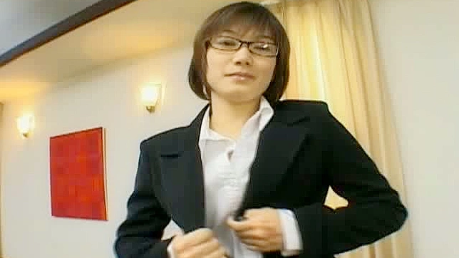 Horny secretary Ruri Anno in hot Asian blowjob action