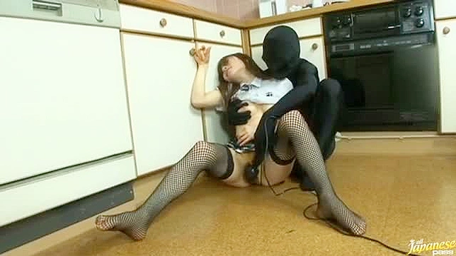 School girl gets her pussy rammed hard in the kitchen
