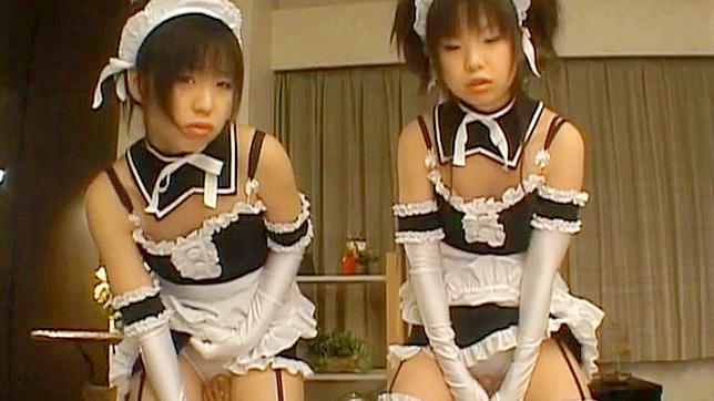 Airi and Meiri Hot Asian girls play maids