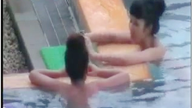 Sexy and hot japanese chicks are swimming in the l