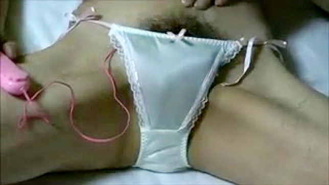 Peral toy playing late at night with silky panties