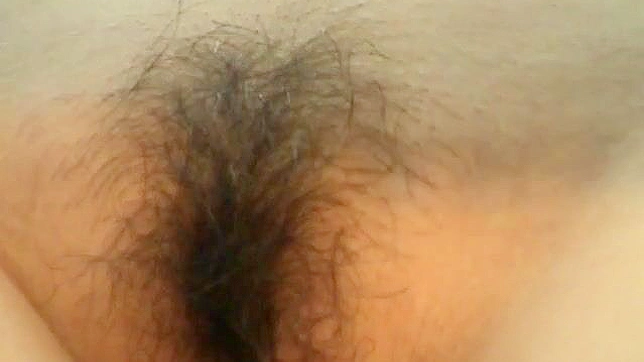 Amateur asian girl with perfect boobs is showing her hairy cunt