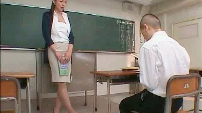Wonderful japanese teacher is ing about sex with her student