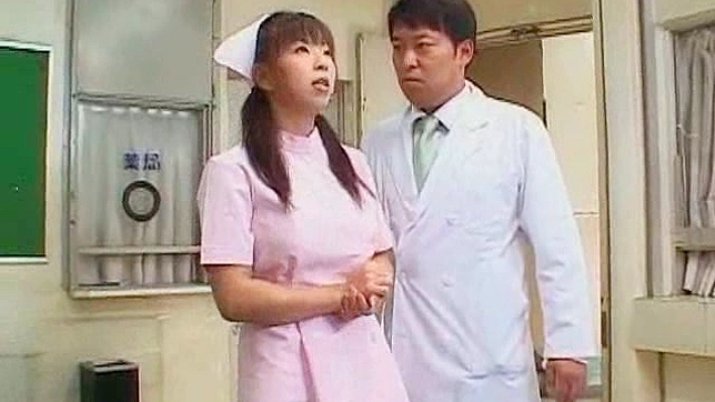 Busty and insatiable japanese nurse is doing titjob to her bf