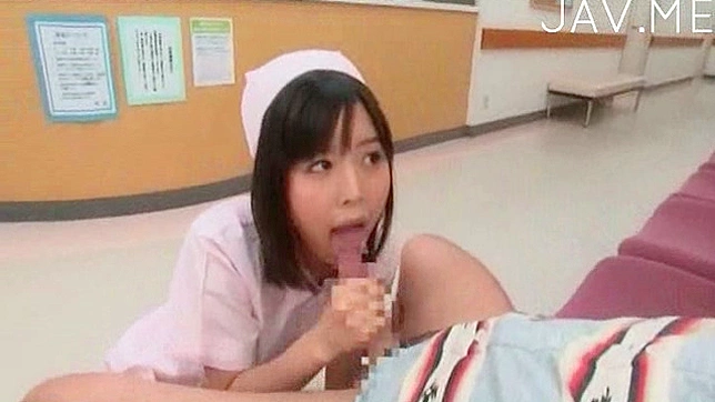 Lustful night nurse shows her prowess in sucking cock