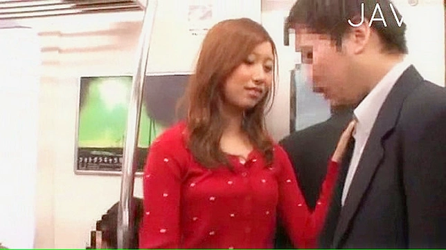 Crazy and cute japanese  is giving blowjob in public place