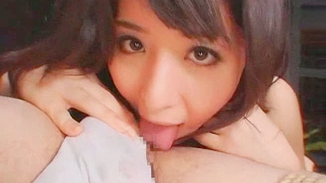 Curly haired japanese bimbo in lingerie is satisfying her dude
