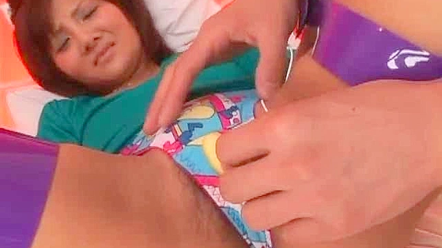 Winsome japanese chick gets her hairy pussy drilled with toys