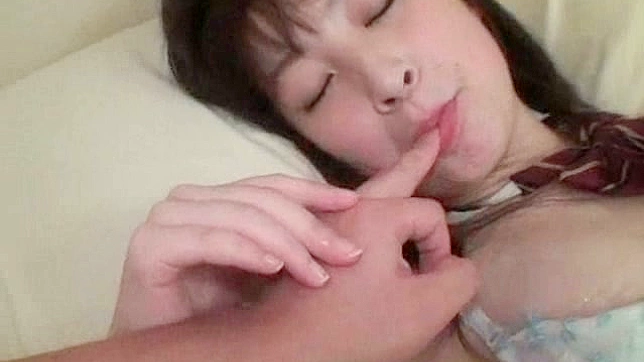 Kinky and comely japanese teen is hopping on huge love stick
