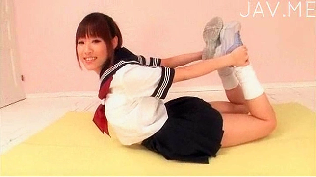 Redhead asian schoolgirl is showing white panties in the class