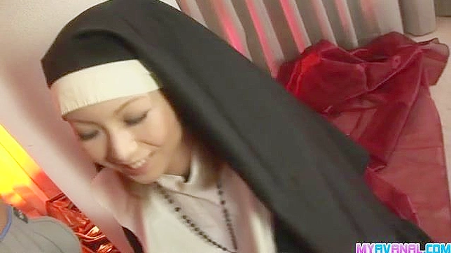 Dazzling japanese nun Rika Sakurai gets her ass banged well
