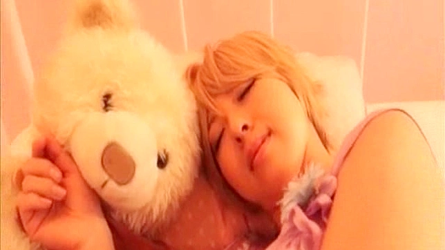 Cute asian teen all alone fantasizing with her teddy