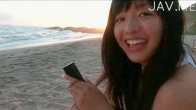 A wonderful beach outing with sweet Japanese darling