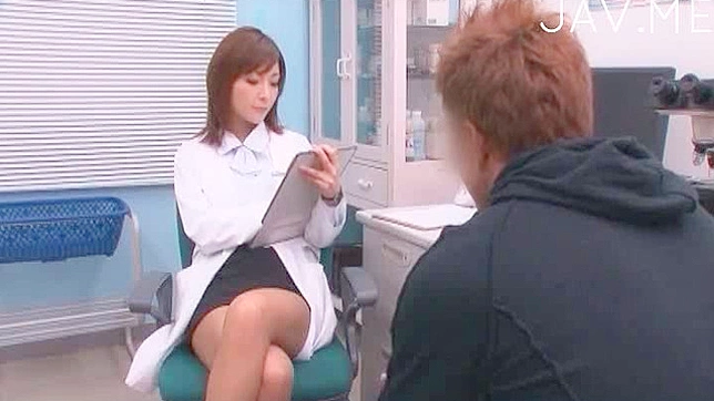 Sweet Japanese doctor heals with naughty handjob