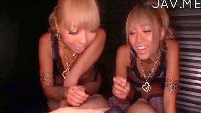 Beauty and lovely japanese babes are playing with big cock