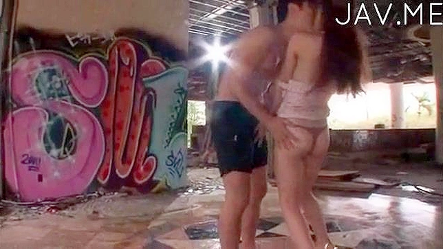 Guy undressed an asian girl and fucked on the street