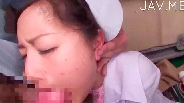 Hot nurse agreed to suck two cocks