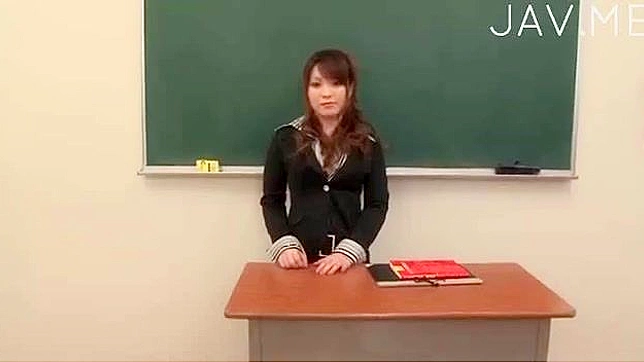 Teacher with glasses seduced the student and suck his dick