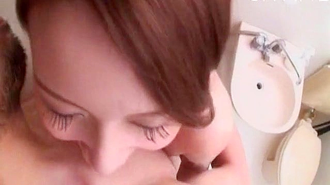 Dirty girl lathers cock and sucks