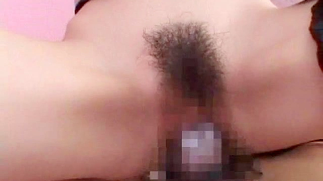 Skinny babe with hairy vagina rides cock