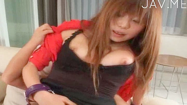 Redhead and beauty japanese teen with hairy pussy is having sex
