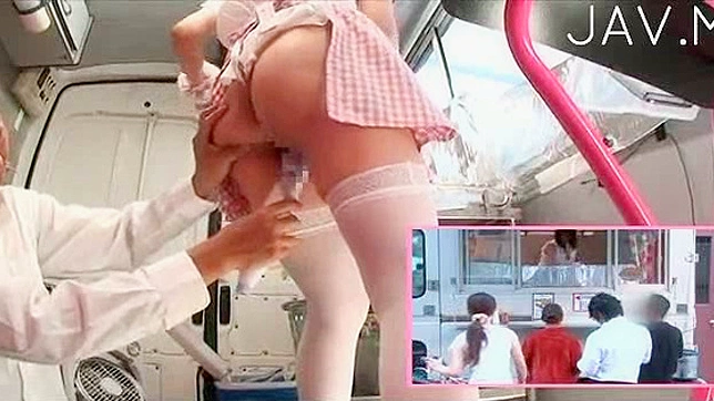 Elegant japanese teen gets her cunt masturbated with huge sex tool