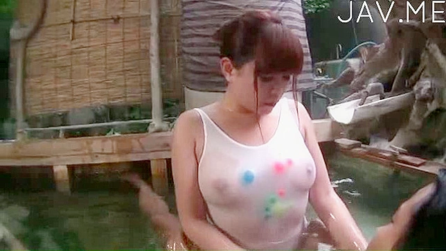 Warm blowjob by hot Japanese with big natural tits