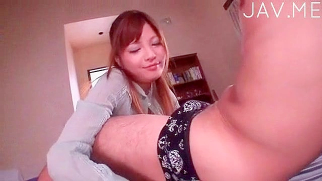 Young beauty kneels and starts sucking on her teacher's dick