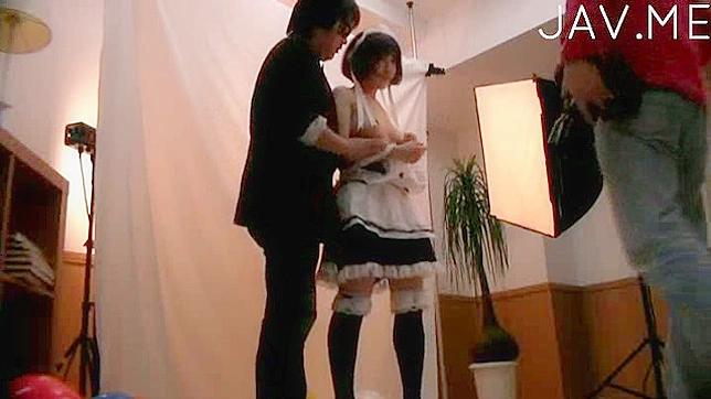Explicit pussy thrashing for a submissive Japanese maid