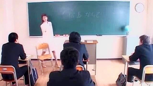 Japanese teacher gets nasty with horny male at school