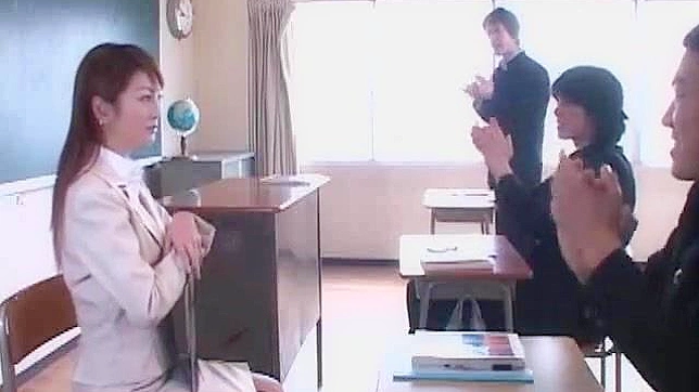 Japanese teacher gets nasty with horny male at school