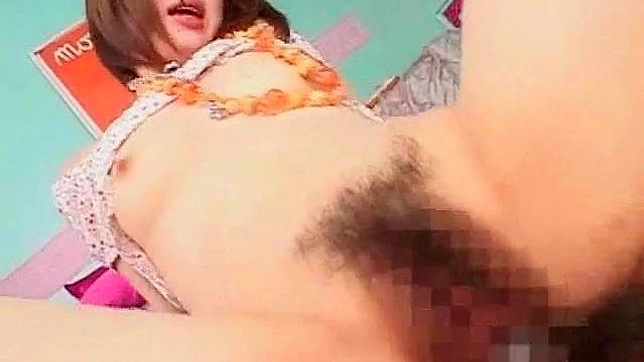 Hairy teen gets shared by two hunks in serious threesome