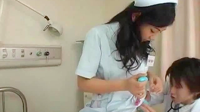 Demure Japanese nurse offers sexual healing with her hot tits