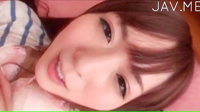 Adorable Japanese babe gives wonderful blowjobs