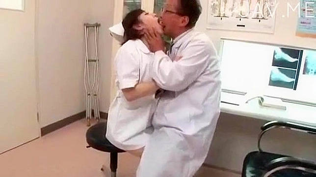 Nurse kyota enjoys as her patient drills her wet muff