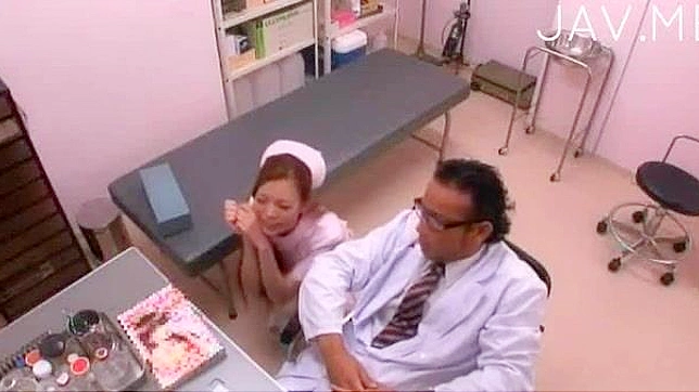 Japanese nurse gives wild healing delights through hot blowjob