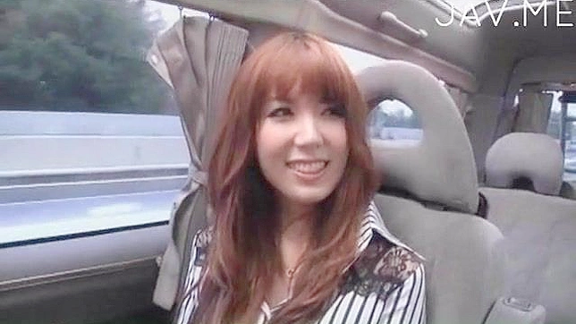 Sweet amateur Japanese chick receives wild toying inside a car