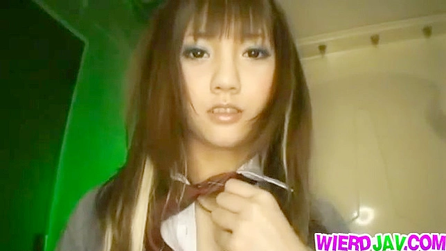 Schoolgirl swallows a strong hairy dick