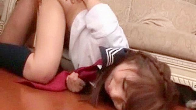 Sexy and brave asian schoolgirl gets screwed on the floor