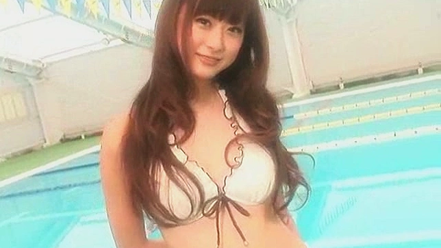 Handsome and beauty japanese model is taking shower