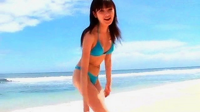 Sensual beach outing with captivating Japanese sweetheart