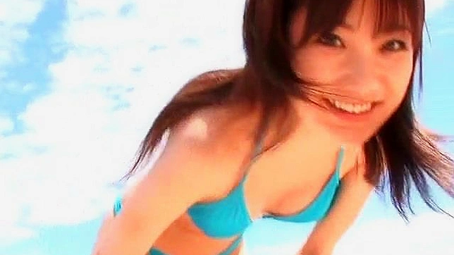 Sensual beach outing with captivating Japanese sweetheart