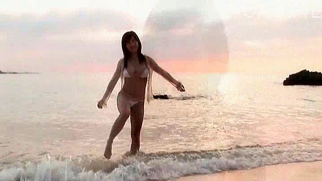 Naughty beach outing with captivating Asian sweetheart