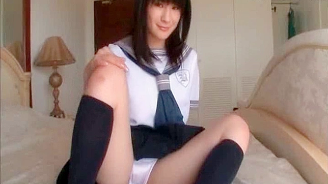 Lovely Japanese schoolgirl needs wild jamming for her twat