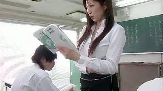 Killing and daring japanese teacher is giving amazing blowjob