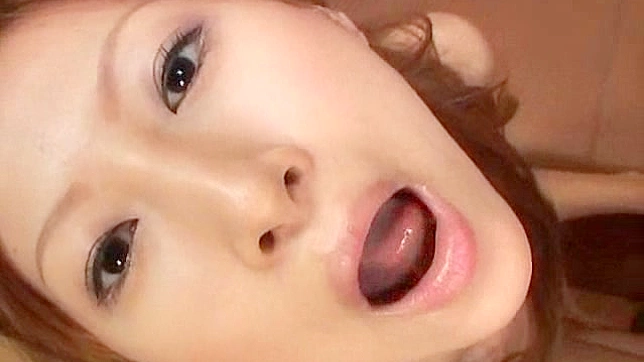 Glamorous and sexy asian  is swallowing sweet sperm