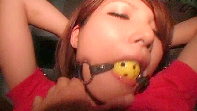Asian girl gets her cunt masturbated with toy indoors